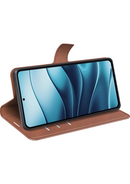 Xiaomi Redmi Note 14 5G-14 4G Çizilmez Buzağı Dokulu Deri Telefon Kılıfı-Açık Kahverengi (Yurt Dışından) fırsatları