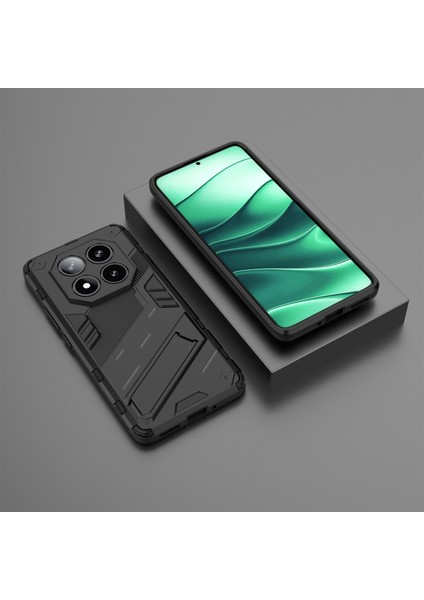 Xiaomi Redmi Note 14 Pro 5G Kılıf Pc+Tpu Standlı Darbeye Dayanıklı Telefon Kapağı-Siyah (Yurt Dışından) indirimleri