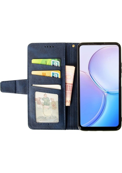 Xiaomi 15 Kılıf Deri Cüzdan Telefon Kapağı Buzağı Doku-Mavi (Yurt Dışından) modelleri