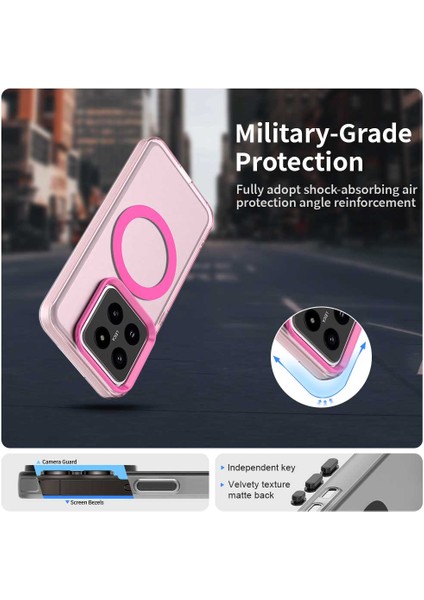 Xiaomi 14 Pro Kılıf Için Magsafe Pc+Tpu+Pet Anti-Drop Telefon Kapağı İle Uyumlu-Kırmızı (Yurt Dışından) fiyatları