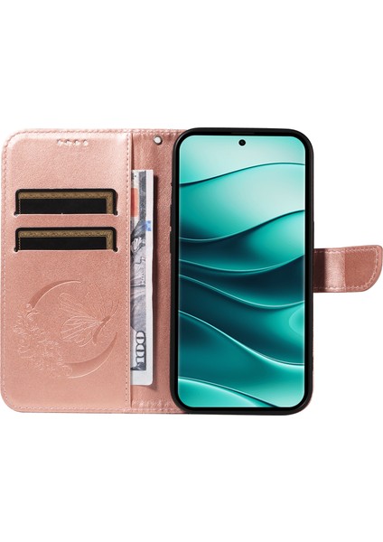 Xiaomi Redmi Için Not 14 Pro 5G-14 Pro+ 5G Kılıf Desenli Deri Cüzdan Çevirme Telefon Kapağı-Gül Altın (Yurt Dışından) fiyatları