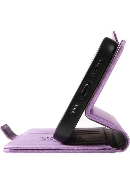 Xiaomi 14T Pro Kılıf Için Pu Deri Cüzdan Telefon Kapağı Cilt Dokunmatik Duygu-Mor (Yurt Dışından)