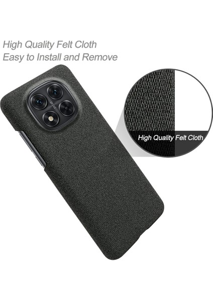 Xiaomi Redmi Için Not 14 Pro 5G Telefon Kılıfı Kumaş Dokusu Çizilmez Koruyucu Pc Arka Kapak-Siyah (Yurt Dışından) fiyatları