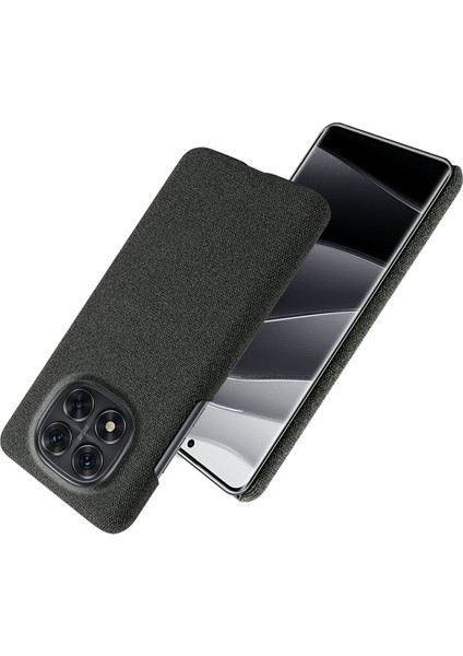 Xiaomi Redmi Için Not 14 Pro 5G Telefon Kılıfı Kumaş Dokusu Çizilmez Koruyucu Pc Arka Kapak-Siyah (Yurt Dışından) fırsatları