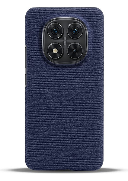 Xiaomi Redmi Için Not 14 Pro 5G Telefon Kılıfı Kumaş Dokusu Çizilmez Koruyucu Pc Arka Kapak-Mavi (Yurt Dışından)