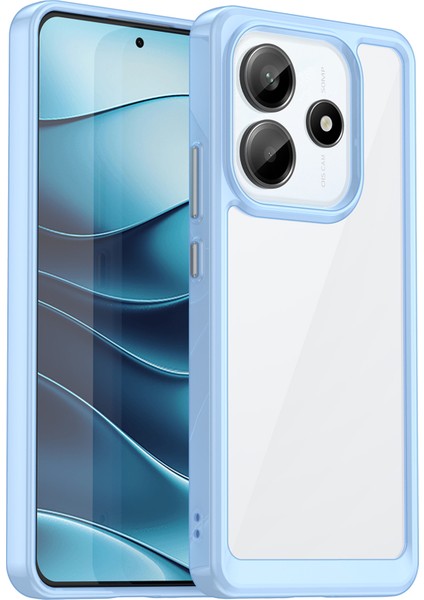 Xiaomi Redmi Note 14 5G Kılıf Tpu + Akrilik Koruyucu Şeffaf Telefon Kapağı-Mavi (Yurt Dışından)