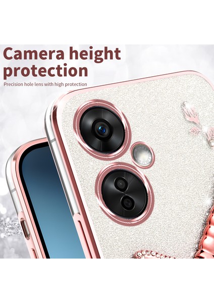 Xiaomi Redmi 13C 5G-13R 5G-Poco M6 5G Dragonfly Tpu Çiçekler Glitter Telefon Kapağı-Pembe (Yurt Dışından) fırsatları