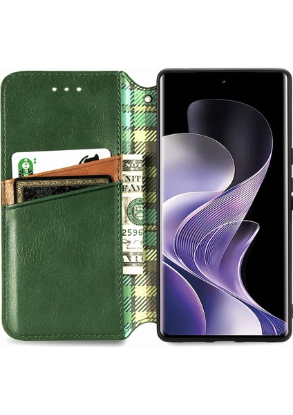 Xiaomi Redmi Note 14 Pro 5G Kılıf Pu Deri Cüzdan Telefon Kapağı-Yeşil (Yurt Dışından) fiyatları