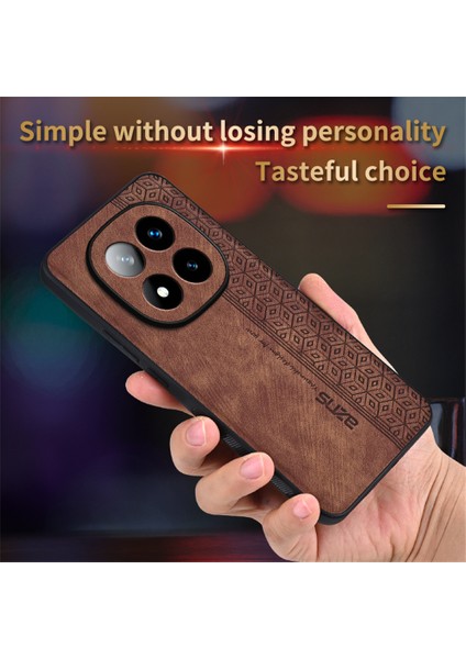 Xiaomi Redmi Note 14 Pro+ 5G Kılıf Koruyucu Pu Deri Kaplı Tpu Telefon Kabuk-Mor Için (Yurt Dışından)