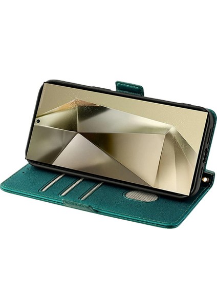 Xiaomi Poco X6 5G Deri Cüzdan Kılıfı Rfıd Engelleme Kapağı El Kayışı-Yeşil (Yurt Dışından) modelleri