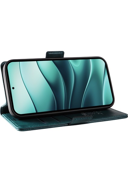 Xiaomi Redmi Note 14 Pro 5G-14 Pro+ 5G Kılıf Yan Toka Pu Deri Telefon Kapağı Litchi Doku-Mavi Için (Yurt Dışından)