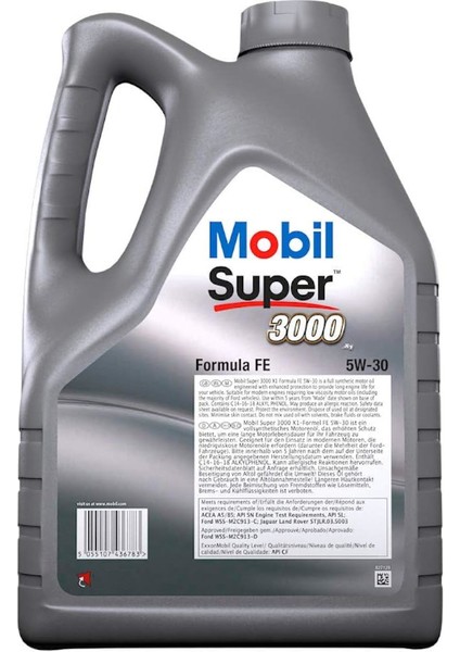 Super 3000 X1 Formula Fe 5W30 Motor Yağı 4 L ÜT:2024