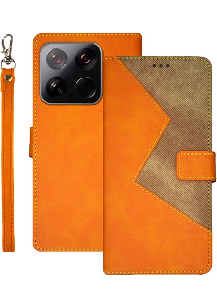 Xiaomi 15 Kılıf Kart Yuvaları Ekleme Renkli Deri Telefon Kapağı-Sarı Için (Yurt Dışından)
