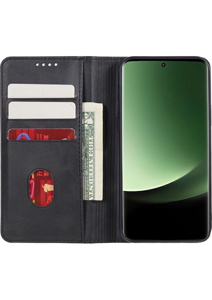 Xiaomi Redmi Note 14 Pro 5G Kılıf Için Güçlü Manyetik Pu Deri Telefon Kapağı Buzağı Dokusu-Siyah (Yurt Dışından) indirimleri