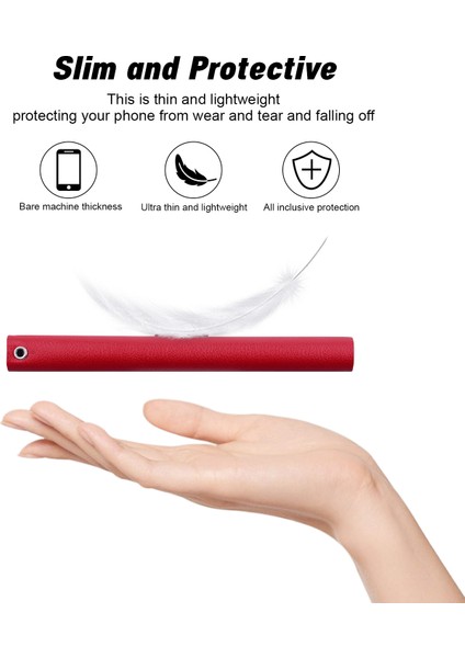 Xiaomi Redmi 14C 4G-14R 5G-Poco C75 4G Ultra-Ince Pu Deri+Tpu Kart Yuvalı Telefon Kılıfı-Kırmızı Telefon Kılıfı (Yurt Dışından) fırsatları
