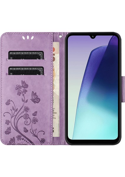 Xiaomi Redmi 14C 4G-14R 5G-Poco C75 4G Baskılı Mini Deri Cüzdan Telefon Kapağı-Mor Telefon Kılıfı (Yurt Dışından) fiyatları