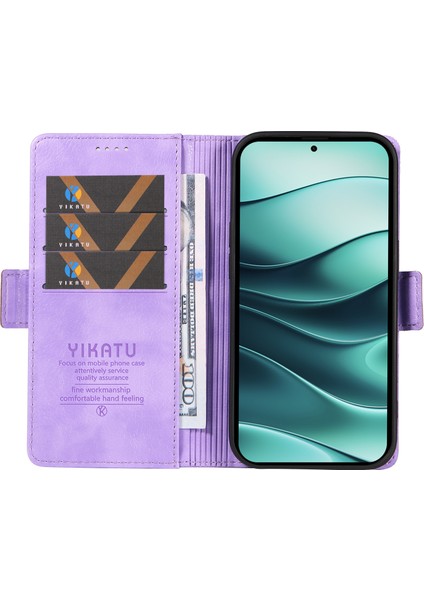 Xiaomi Redmi Note 14 5G Kılıf Yan Toka Pu Deri Telefon Kapağı Litchi Doku-Mor Için (Yurt Dışından) fiyatları