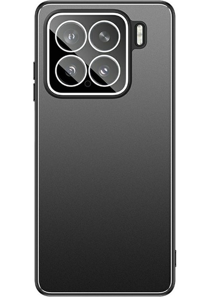 Xiaomi 15 Kılıf Pc+Tpu Lens Filmli Mat Arka Telefon Kılıfı-Siyah (Yurt Dışından)