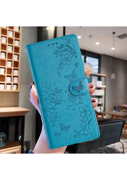 Xiaomi 14T Çiçek Baskı Deri Kapak Çevirin-Mavi Için (Yurt Dışından) fiyatları
