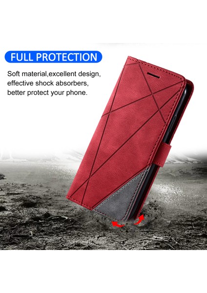 Xiaomi Redmi 13 5G-4G-Poco M6 4G-Redmi Note 13R 5G Ekleme Cüzdan Telefon Kapağı-Kırmızı (Yurt Dışından) indirimleri