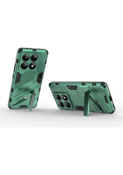 Xiaomi 14T Pro Kılıf Pc+Tpu Standlı Darbeye Dayanıklı Telefon Kılıfı-Yeşil (Yurt Dışından) fiyatları