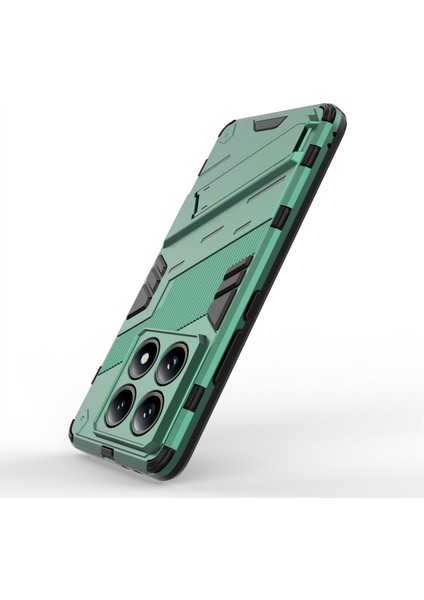 Xiaomi 14T Pro Kılıf Pc+Tpu Standlı Darbeye Dayanıklı Telefon Kılıfı-Yeşil (Yurt Dışından) modelleri