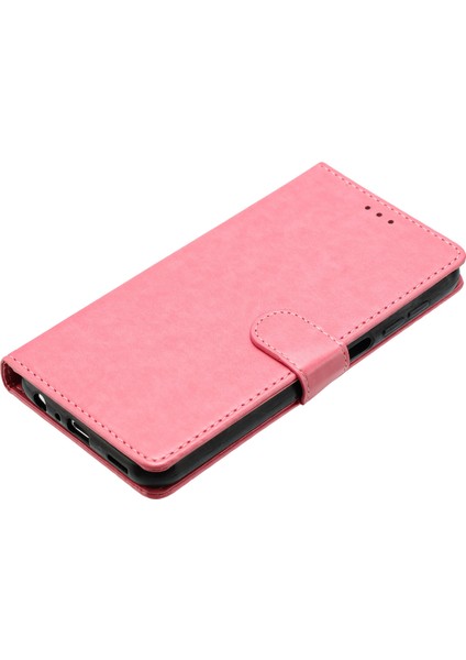 Xiaomi Redmi Note 14 Pro+ 5G Cüzdan Telefon Kılıfı, Kullanışlı Askı-Pembe (Yurt Dışından)