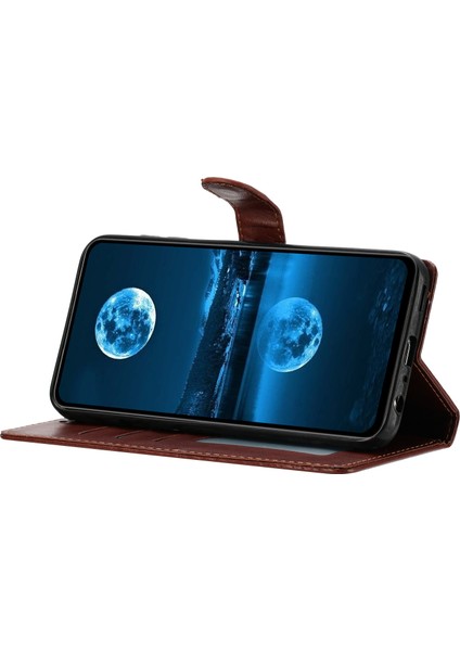 Xiaomi Redmi Note 14 Pro+ 5G Kullanışlı Kayışlı Cüzdan Telefon Kılıfı-Kahverengi (Yurt Dışından)
