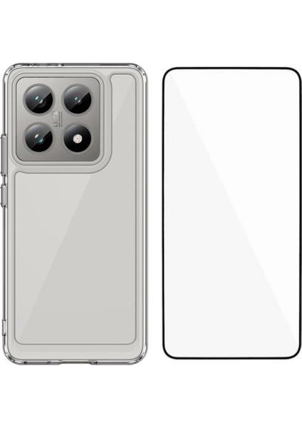 Xiaomi 14T Kılıf Tpu + Temperli Cam Filmli Akrilik Şeffaf Telefon Kapağı Için (Yurt Dışından)
