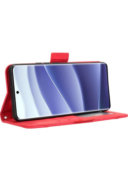 Xiaomi Redmi Note 14 Pro+ 5G-Note 14 Pro 5G Çoklu Kart Yuvalı Telefon Cüzdan Kılıfı-Kırmızı (Yurt Dışından)