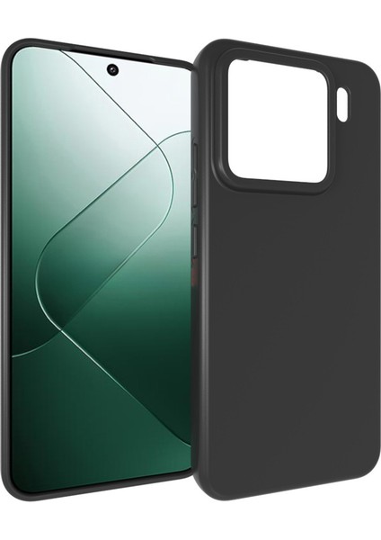 Xiaomi 15 Kılıf Için Parlak Yumuşak Tpu Koruyucu Telefon Kapağı (Büyük Arka Lens Deliği)-Siyah (Yurt Dışından)