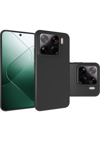 Xiaomi 15 Kılıf Için Parlak Yumuşak Tpu Koruyucu Telefon Kapağı (Büyük Arka Lens Deliği)-Siyah (Yurt Dışından)