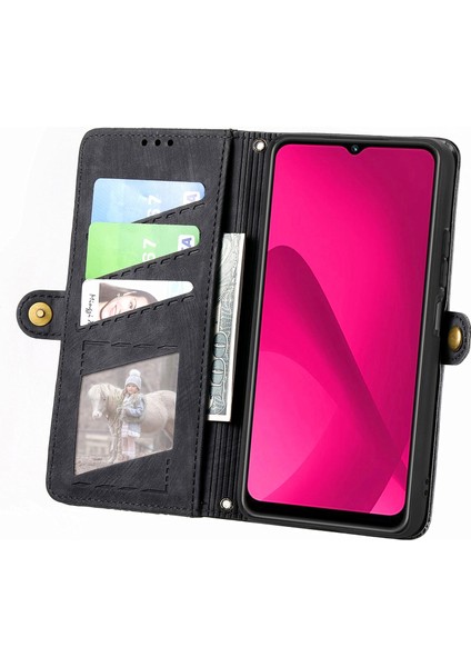Xiaomi Redmi Için 14C 4G-14R 5G-Poco C75 4G Cüzdan Geometri Çizgileri Deri Telefon Kapağı-Siyah (Yurt Dışından) fiyatları