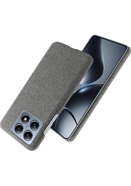 Xiaomi 14T Pro Için Kılıf Kumaş Dokusu Çizilmez Koruyucu Pc Telefon Kapağı-Gri (Yurt Dışından) fiyatları