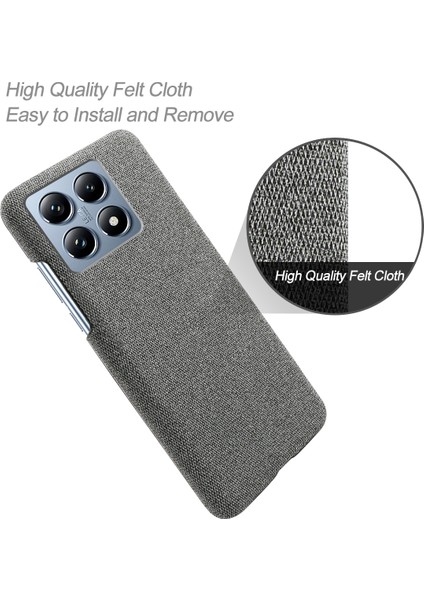 Xiaomi 14T Pro Için Kılıf Kumaş Dokusu Çizilmez Koruyucu Pc Telefon Kapağı-Gri (Yurt Dışından) fırsatları