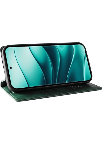 Xiaomi Redmi Note 14 5G Kılıf Manyetik Kapatma Deri Telefon Kapağı Litchi Doku-Mavi Için (Yurt Dışından)