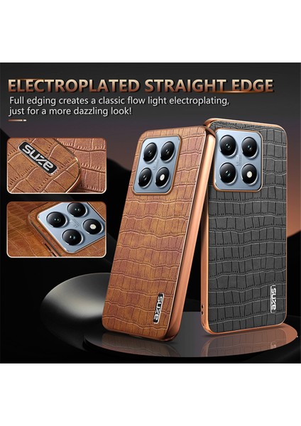 Xiaomi 14T Pro Kılıf Galvanik Timsah Dokulu Pu+Tpu Telefon Kapağı-Beyaz (Yurt Dışından) fiyatları