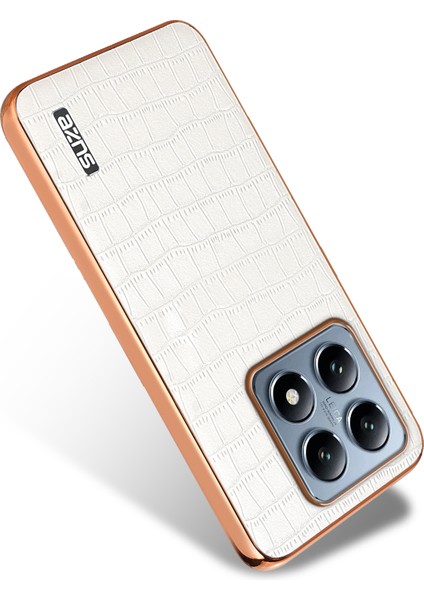 Xiaomi 14T Pro Kılıf Galvanik Timsah Dokulu Pu+Tpu Telefon Kapağı-Beyaz (Yurt Dışından) indirimleri