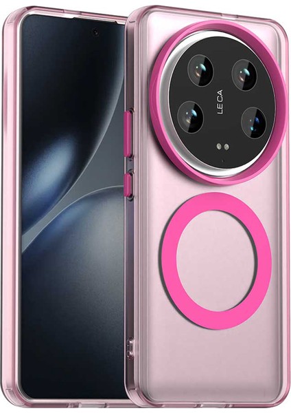 Xiaomi 14 Ultra Kılıf Için Magsafe Pc+Tpu+Pet Anti-Drop Telefon Kapağı İle Uyumlu-Kırmızı (Yurt Dışından)