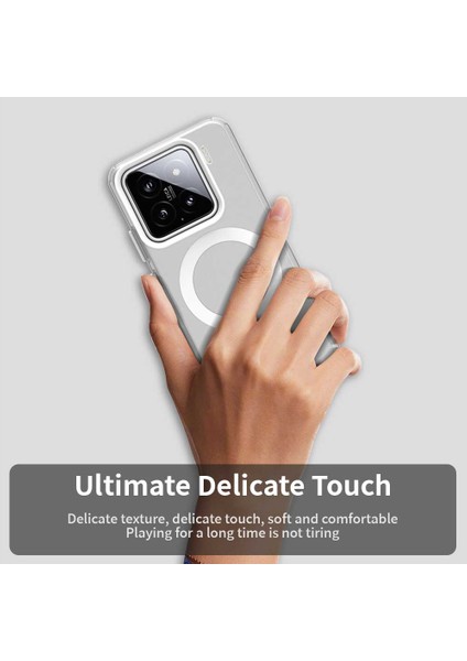 Xiaomi 15 Için Magsafe Pc+Tpu+Pet Anti-Drop Telefon Kılıfı İle Uyumlu Kılıf-Beyaz (Yurt Dışından)
