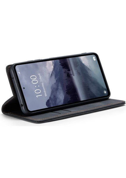 Xiaomi Redmi Için Not 12R 5G-Xiaomi Poco M6 Pro 5G-Xiaomi Redmi 12 4G Kılıf Caseme 013 Serisi Kart Tutucu Deri Telefon Kapağı-Siyah (Yurt Dışından) fırsatları