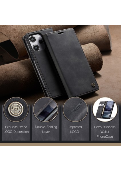Xiaomi Redmi Için Not 12R 5G-Xiaomi Poco M6 Pro 5G-Xiaomi Redmi 12 4G Kılıf Caseme 013 Serisi Kart Tutucu Deri Telefon Kapağı-Siyah (Yurt Dışından) indirimleri