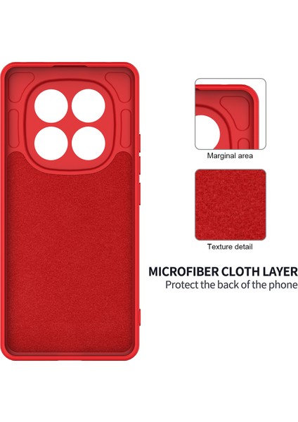 Xiaomi Redmi Note 14 Pro 5G Kılıf El Kayışı İle Sıvı Silikon Çizilmez Telefon Kılıfı-Kırmızı (Yurt Dışından) fırsatları