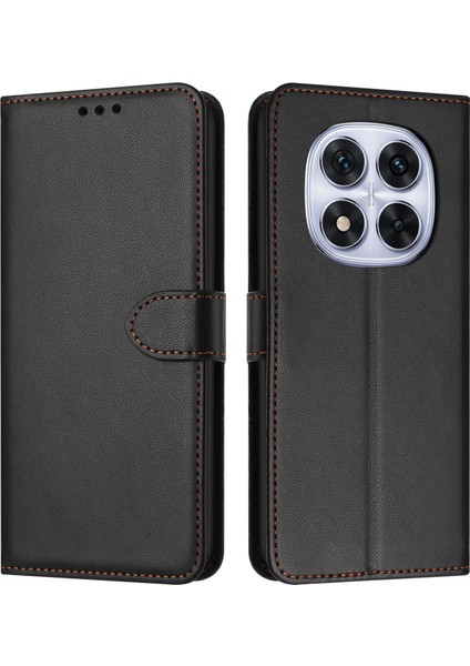 Xiaomi Redmi Note 14 Pro 5G-14 Pro+ 5G Deri Kılıf Kayışlı-Siyah (Yurt Dışından)