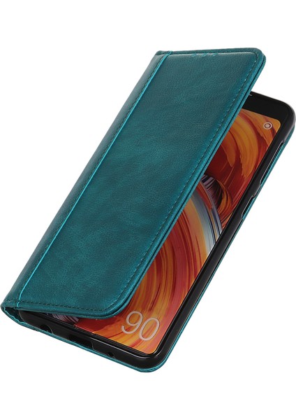 Xiaomi Redmi Note 14 Pro 4G Split Deri Litchi Doku Cüzdan Telefon Kılıfı-Yeşil (Yurt Dışından)