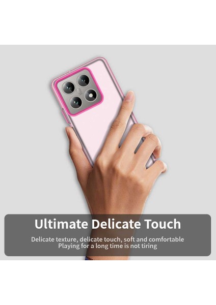 Xiaomi 14T Kılıf PC+TPU+PET Mat Düşme Önleyici Telefon Arka Kapak-Kırmızı (Yurt Dışından)