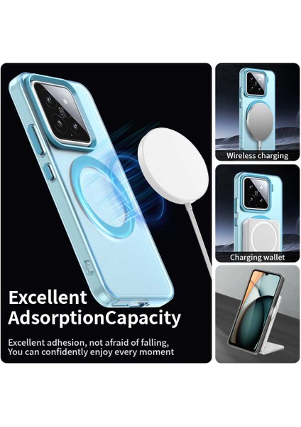 Xiaomi 15 Kılıf Için Magsafe Pc+Tpu+Pet Anti-Drop Telefon Kapağı İle Uyumlu-Mavi (Yurt Dışından) modelleri
