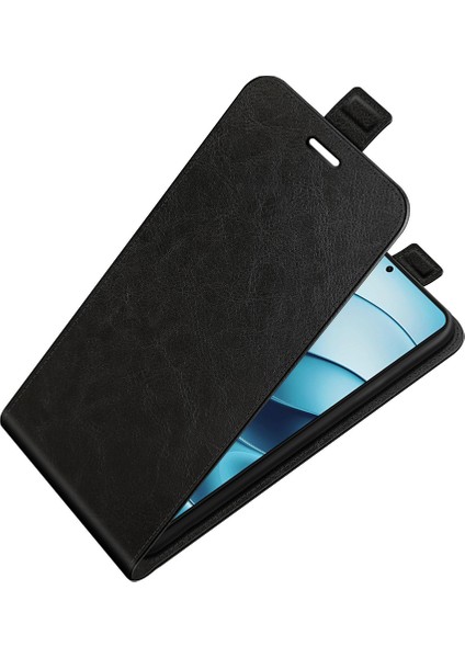 Xiaomi Redmi Note 14 5G-14 4G Kılıf Kart Yuvaları İle Dikey Çevirme Deri Telefon Kapağı-Siyah (Yurt Dışından)