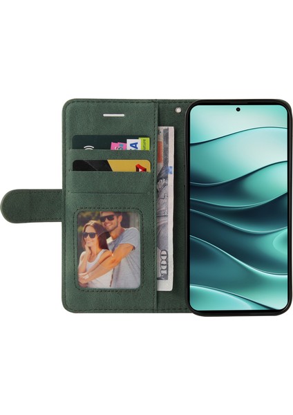 Kt Deri Serisi-1 Xiaomi Redmi Note 14 5G Renk Ekleme Telefon Kılıfı Cüzdan Standı-Yeşil (Yurt Dışından) fiyatları