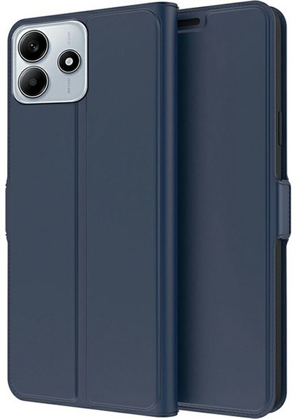 Xiaomi Redmi Için Not 14 5G Kılıf Darbeye Dayanıklı Tpu Iç Kabuk Deri Telefon Kapak Kartı Yuvası-Mavi (Yurt Dışından)